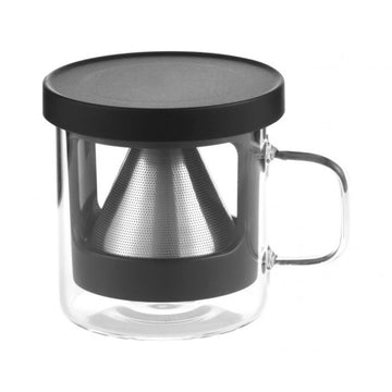 Sherwood Home 300ml Brew Glass Coffee Cup and Metal Filter Paper